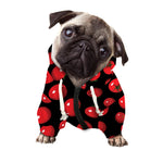 Red Tomato Pattern Print Dog Zip Up Hoodie