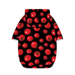 Red Tomato Pattern Print Dog Zip Up Hoodie
