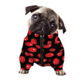 Red Tomato Pattern Print Dog Zip Up Jacket