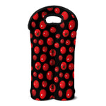 Red Tomato Pattern Print Double Neoprene Wine Tote