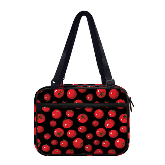 Red Tomato Pattern Print Double Strap Bible Bag