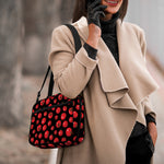 Red Tomato Pattern Print Double Strap Bible Bag