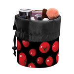 Red Tomato Pattern Print Drawstring Makeup Bag