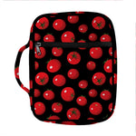 Red Tomato Pattern Print Front Pocket Bible Bag