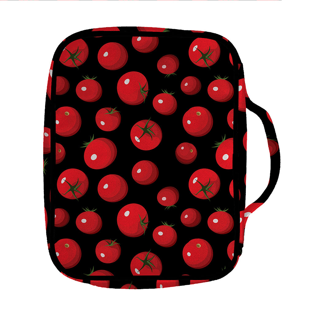 Red Tomato Pattern Print Front Pocket Bible Bag