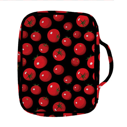 Red Tomato Pattern Print Front Pocket Bible Bag