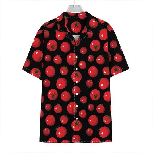 Red Tomato Pattern Print Hawaiian Shirt