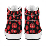 Red Tomato Pattern Print High Top Leather Sneakers