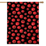 Red Tomato Pattern Print House Flag