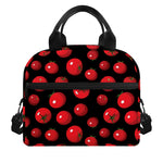 Red Tomato Pattern Print Insulated Lunch Bag
