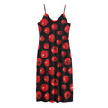 Red Tomato Pattern Print Jersey Midi Cami Dress