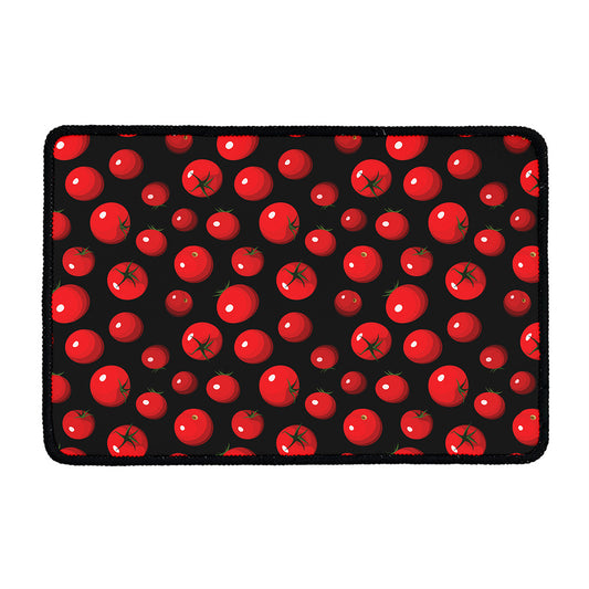 Red Tomato Pattern Print Kitchen Mat
