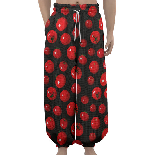 Red Tomato Pattern Print Lantern Pants