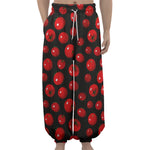 Red Tomato Pattern Print Lantern Pants