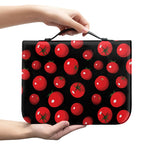 Red Tomato Pattern Print Leather Bible Cover