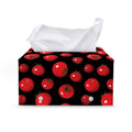 Red Tomato Pattern Print Leather Tissue Box Cover