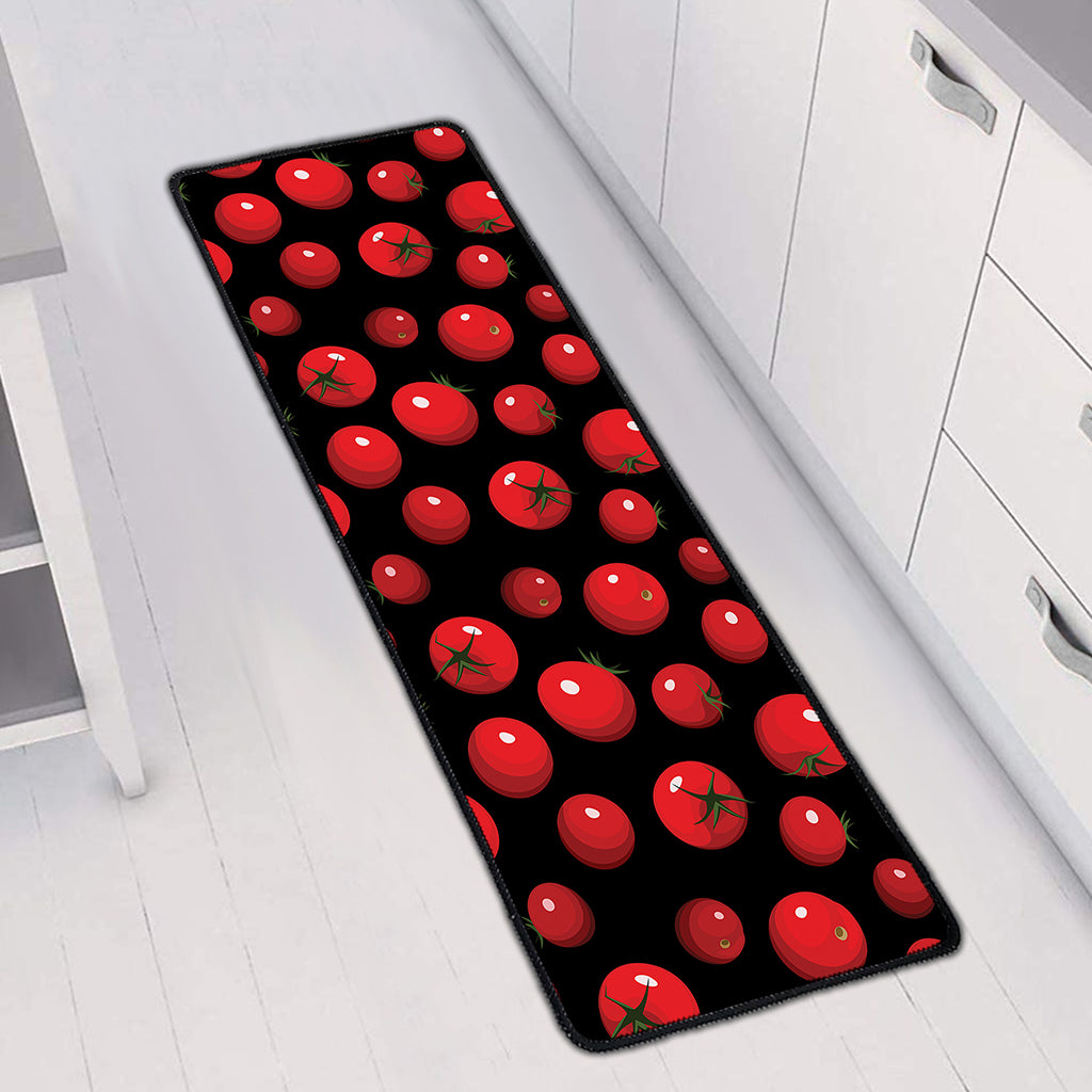 Red Tomato Pattern Print Long Kitchen Mat