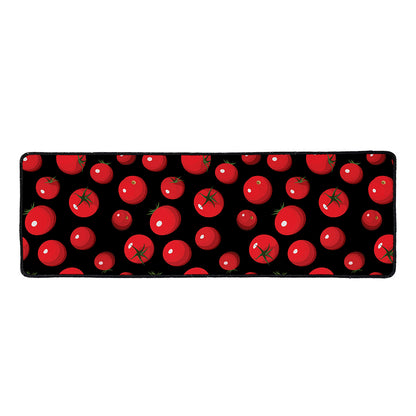 Red Tomato Pattern Print Long Kitchen Mat