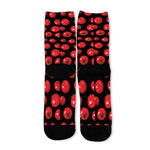 Red Tomato Pattern Print Long Socks