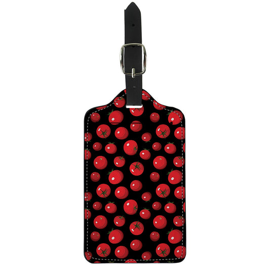 Red Tomato Pattern Print Luggage Tag