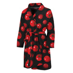 Red Tomato Pattern Print Men's Bathrobe