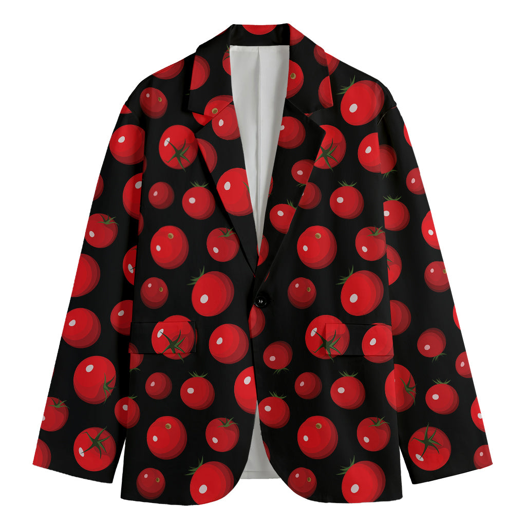 Red Tomato Pattern Print Men's Blazer