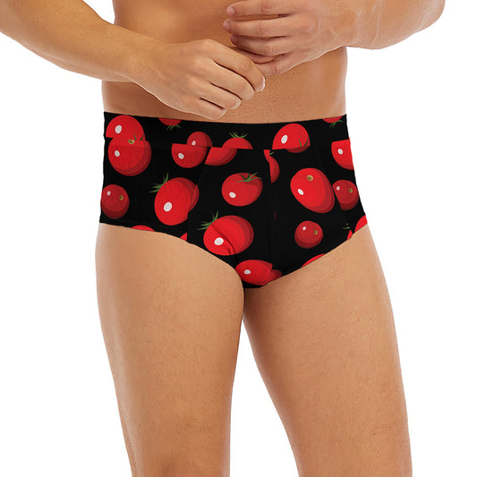 Red Tomato Pattern Print Men's Briefs