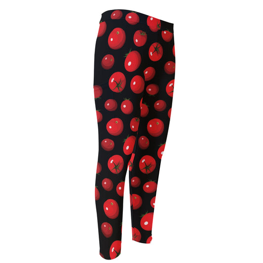 Red Tomato Pattern Print Men's Compression Pants