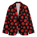 Red Tomato Pattern Print Men's Cotton Blazer