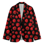 Red Tomato Pattern Print Men's Cotton Blazer