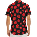 Red Tomato Pattern Print Men's Deep V-Neck Shirt