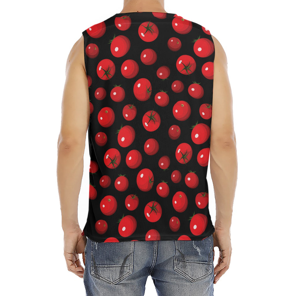 Red Tomato Pattern Print Men's Fitness Tank Top