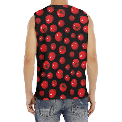 Red Tomato Pattern Print Men's Fitness Tank Top