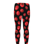 Red Tomato Pattern Print Men's leggings