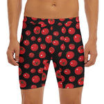 Red Tomato Pattern Print Men's Long Boxer Briefs