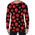 Red Tomato Pattern Print Men's Long Sleeve T-Shirt