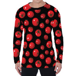 Red Tomato Pattern Print Men's Long Sleeve T-Shirt