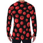 Red Tomato Pattern Print Men's Long Sleeve T-Shirt