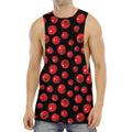 Red Tomato Pattern Print Men's Muscle Tank Top
