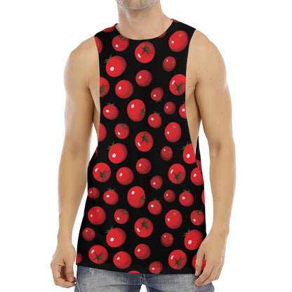 Red Tomato Pattern Print Men's Muscle Tank Top