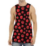 Red Tomato Pattern Print Men's Muscle Tank Top