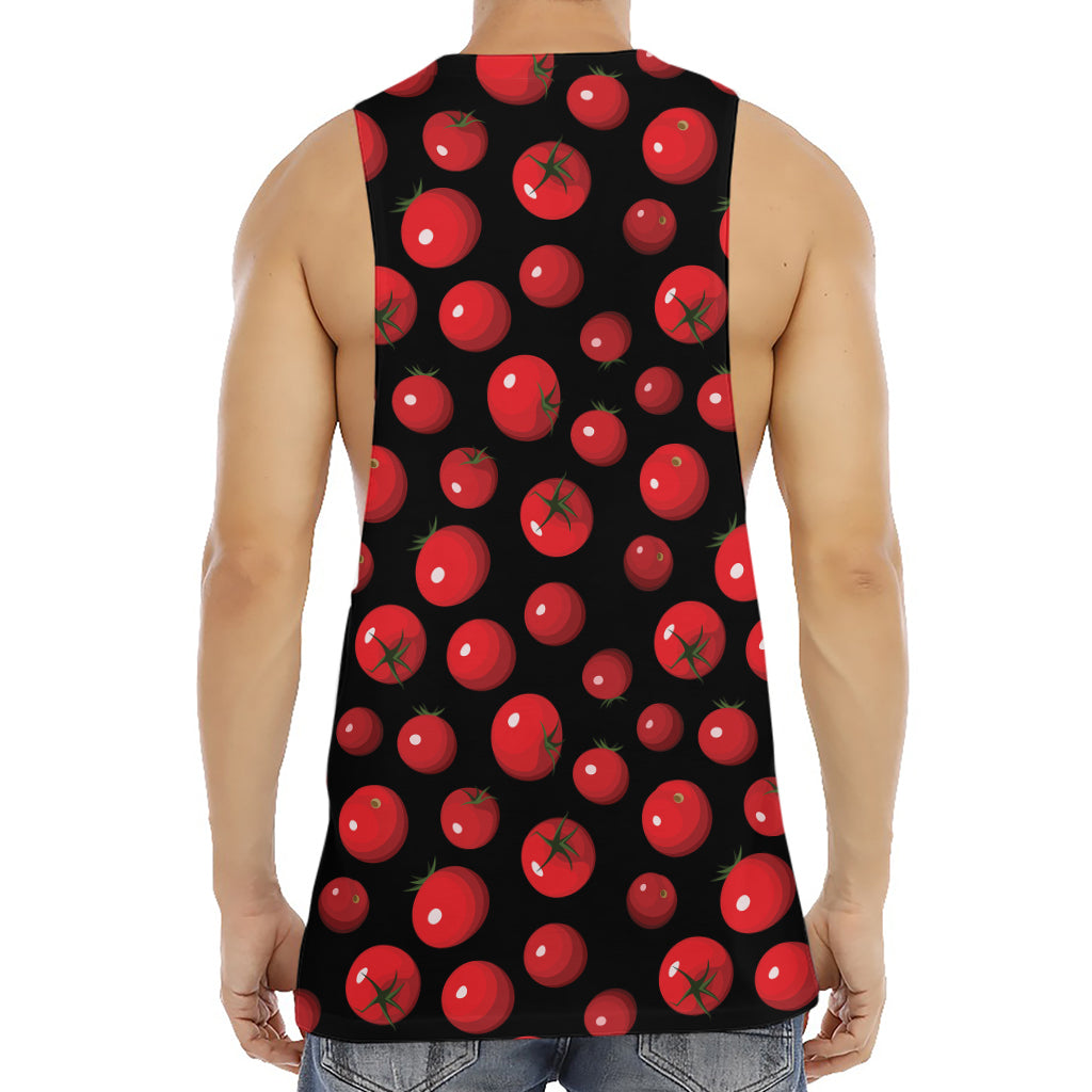 Red Tomato Pattern Print Men's Muscle Tank Top