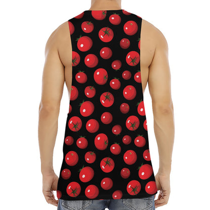 Red Tomato Pattern Print Men's Muscle Tank Top
