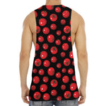 Red Tomato Pattern Print Men's Muscle Tank Top