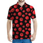 Red Tomato Pattern Print Men's Polo Shirt