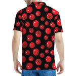 Red Tomato Pattern Print Men's Polo Shirt