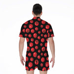 Red Tomato Pattern Print Men's Rompers