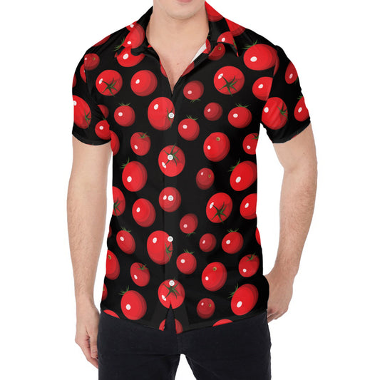 Red Tomato Pattern Print Men's Shirt
