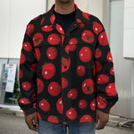 Red Tomato Pattern Print Men's Shirt Jacket