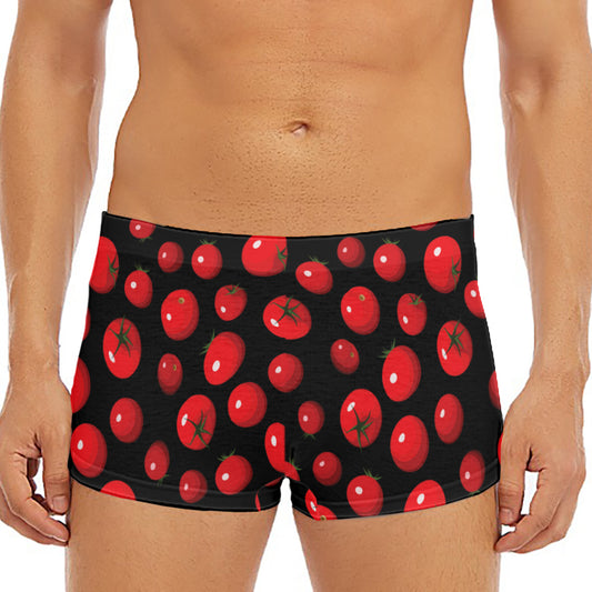 Red Tomato Pattern Print Men's Short Boxer Briefs